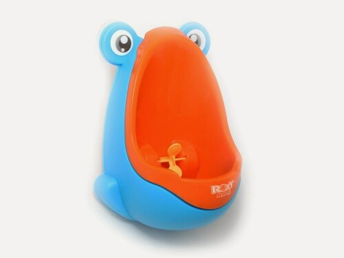 Изображение товара Писсуар для мальчиков Roxy-Kids Лягушка с прицелом, голубой/апельсиновый
