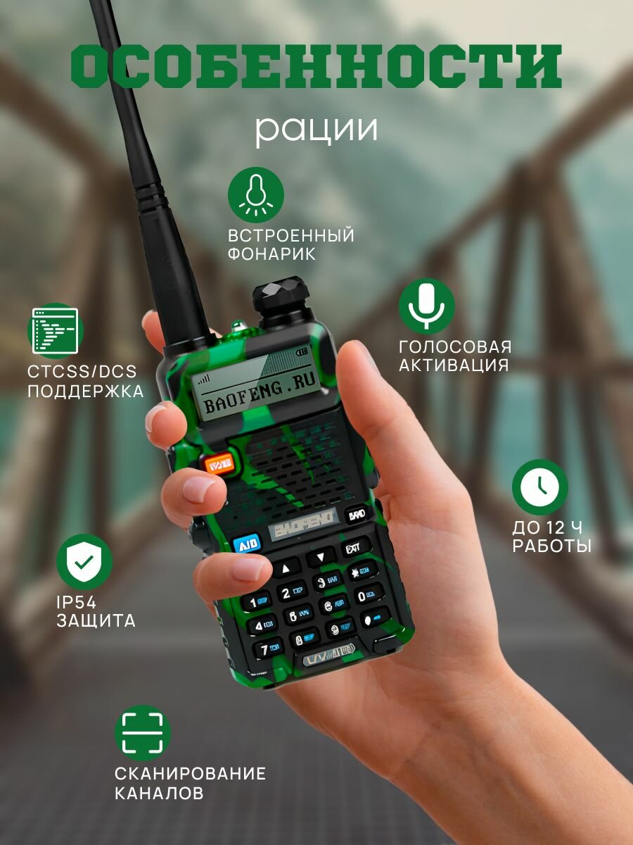 Радиостанция Baofeng UV-5R Camouflage — фото 1