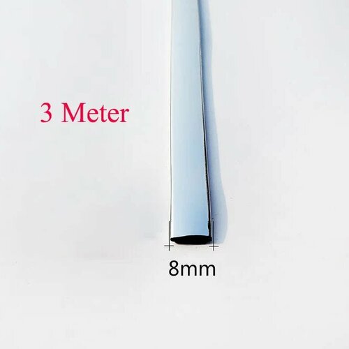 3 метра молдинги для стайлинга автомобиля отделочные полосы линия для литья автомобиля полоса украшение хромированное покрытие для отделки краев двери автомобиля Серебристое украшение Silver 8mm Width 345₽