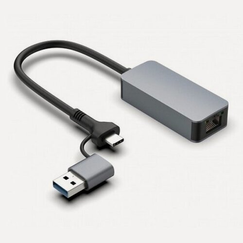 Изображение товара Адаптер USB 3.1 Ks-is KS-899 2в1 5G Ethernet