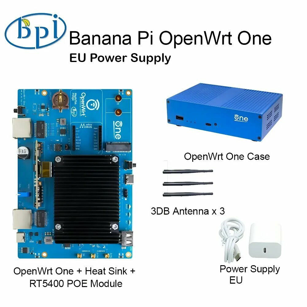 Banana Pi OpenWrt на базе MediaTek MT7981B, 1 ГБ DDR4, 256 МБ SPI NAND, открытый исходный код, умный маршрутизатор, Интерактивная игрушка