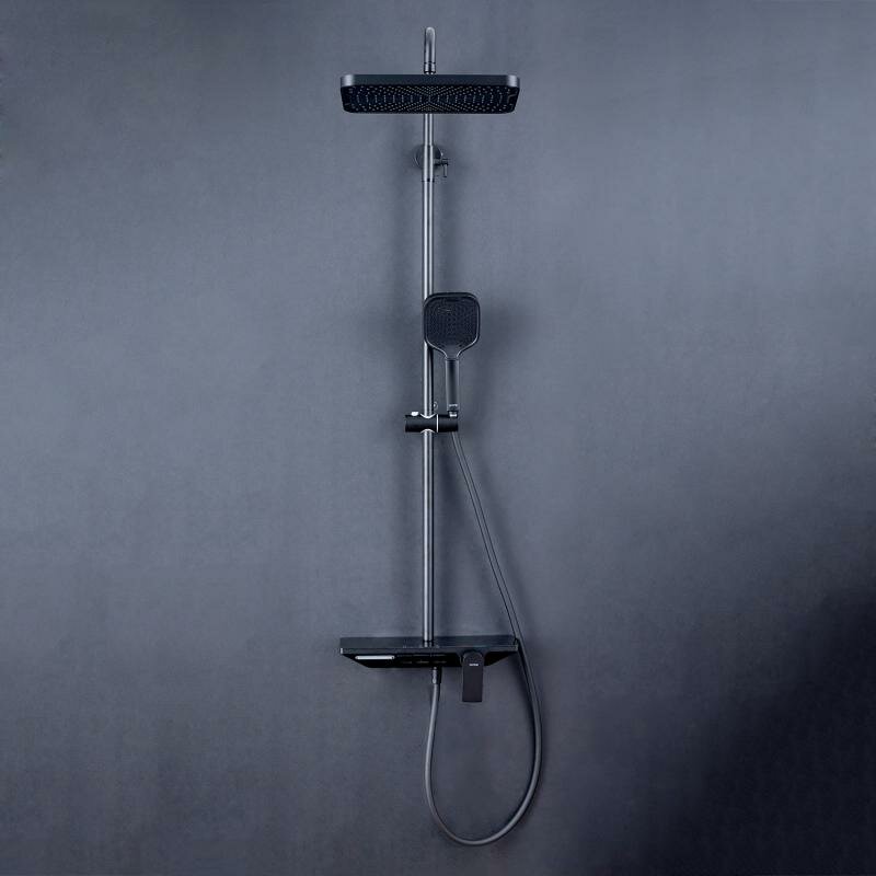 Душевая система Gappo G2496-16, черный, латунь, вертикальный монтаж