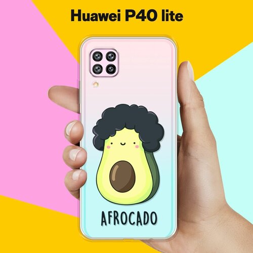 Силиконовый чехол Афрокадо на Huawei P40 Lite силиконовый чехол девушка лес на huawei p40 lite хуавей п40 лайт