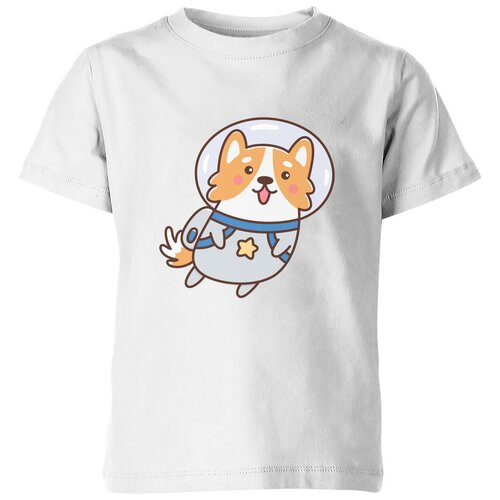 Футболка Us Basic, размер 12, белый детская футболка собачка корги космонавт 140 синий