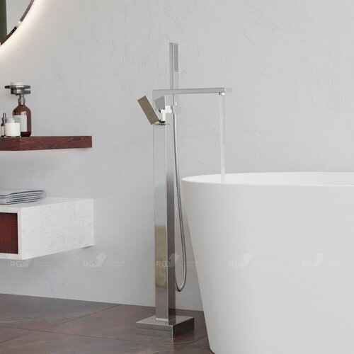 Напольный смеситель для ванны RGW Shower Panels 511405350-01 хром душевая лейка со шлангом hausbath hs002 cr цвет хром