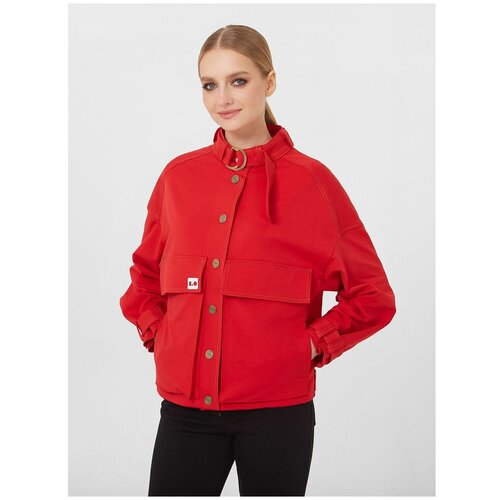 Куртка  Lo, силуэт прямой, размер 48, красный