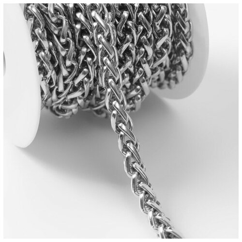 Цепочка для сумки, железная, 8,5 × 6,2 мм, 3 ± 0,1, м цвет серебряный