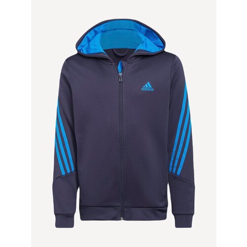 фото Толстовка adidas для мальчиков, карманы, капюшон, размер 116, синий