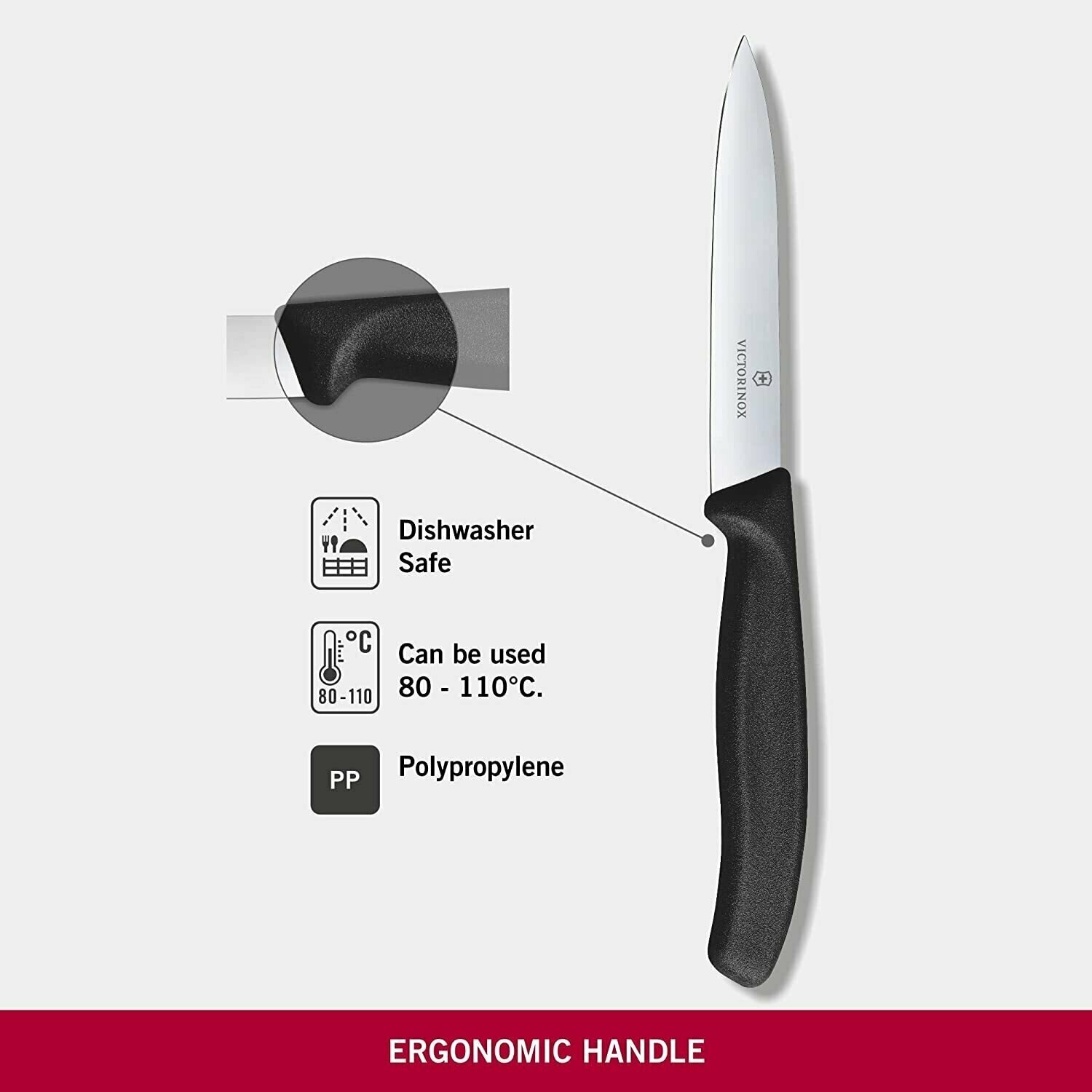 Нож кухонный Victorinox Swiss Classic (6.7703) стальной для чистки овощей и фруктов лезв.100мм пряма - фото №7