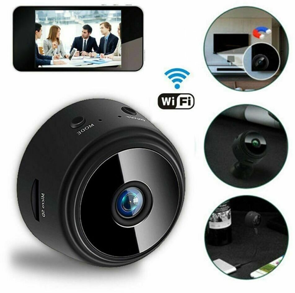 Мини камера видеонаблюдения скрытая онлайн для дома wi-fi с датчиком движения и ночным видением