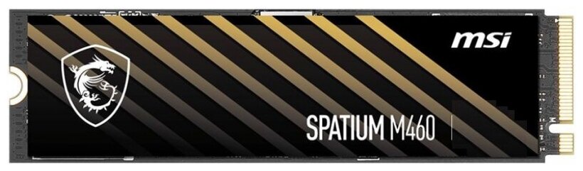 Твердотельный накопитель SSD MSI SPATIUM M460 1Тб M.2 PCIe Gen4 NVMe 3D NAND Скорость записи 5000 Мб/сек. Скорость чтения 7000 Мб/сек. 20.4mm