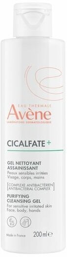 Гель для чувствительной и раздраженной кожи очищающий Cicalfate+ Avene/Авен 200мл