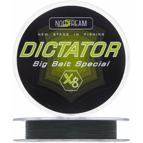 шнур плетеный norstream dictator ar x8 6 0 0 405мм 130м green Шнур плетеный для рыбалки Norstream Dictator AR X8 #8,0 0,47мм 130м (green)