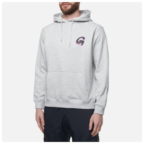 фото Мужская толстовка gramicci big-g logo hoodie серый, размер m