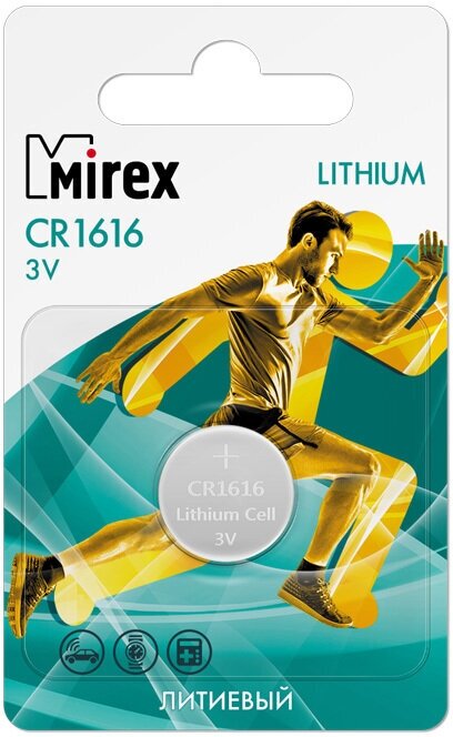Батарейки литиевые (таблетка) Mirex CR1616 3V 1 шт