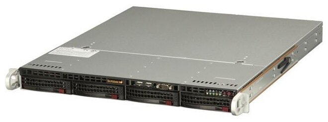 Сервер Supermicro SuperServer 5018D-MTRF без процессора/без ОЗУ/без накопителей/количество отсеков 3.5" hot swap: 4/1 x 400 Вт/LAN 1 Гбит/c