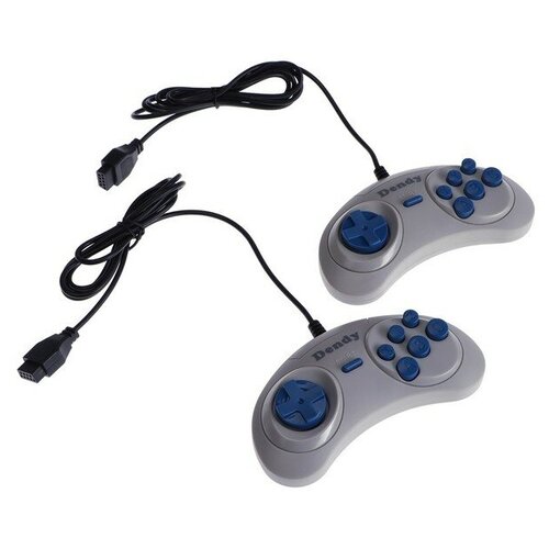 Геймпад для Dendy 8-bit 9pin 2 шт в комплекте серый 120200₽