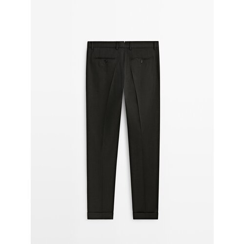 фото Серые шерстяные брюки от костюма massimo dutti