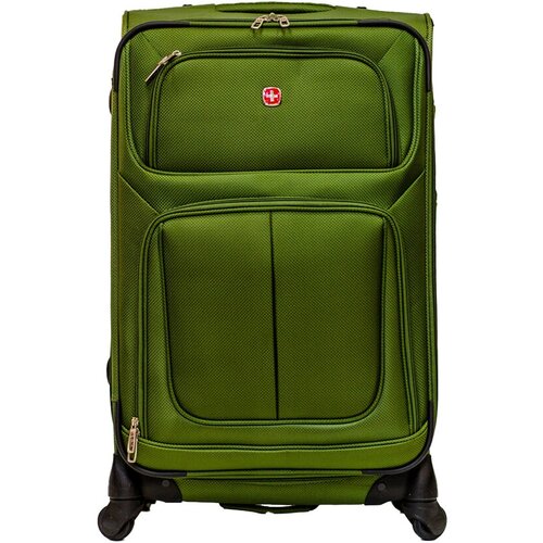 фото Чемодан swissgear, тканевый, l зеленый