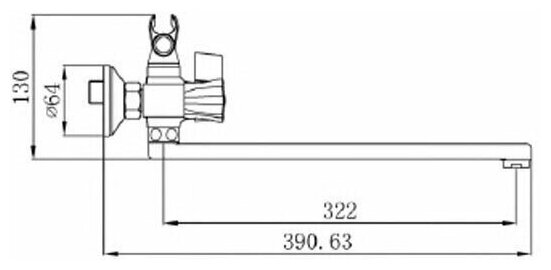 Смеситель д/ванны SL116-140 - фотография № 2