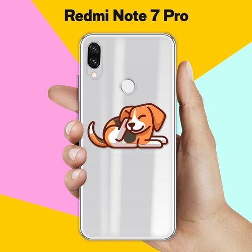 Силиконовый чехол Бигль на Xiaomi Redmi Note 7 Pro силиконовый чехол разноцветные конфетти на xiaomi redmi note 7 note 7 pro сяоми редми ноут 7 ноут 7 про