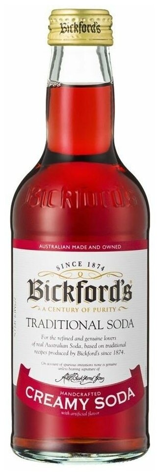 Лимонад Крем-сода Bickford's Австралия Creamy Soda 275мл. стекло - фотография № 1