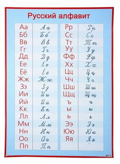 Алфавит для 1 класса распечатать