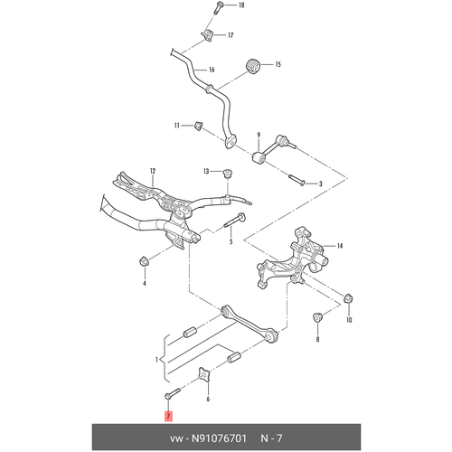 Болт VAG арт. N91076701