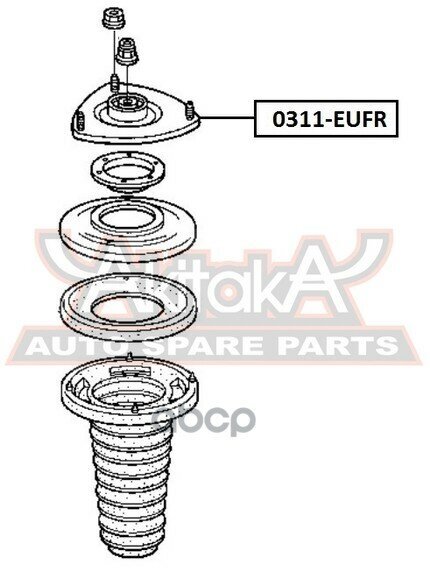 Опора Переднего Амортизатора Правая Honda Civic Vii 1.4-1.7 01-05 / Cr-V Ii 2.0-2.4 02-06 / Fr-V 1.7-2.2D 04-> / Element 2.4 .