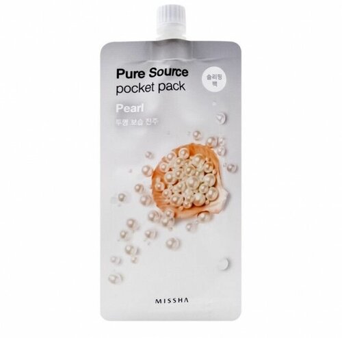 Missha Маска кремовая ночная с жемчугом Pure Source Pocket pack pearl ,10мл