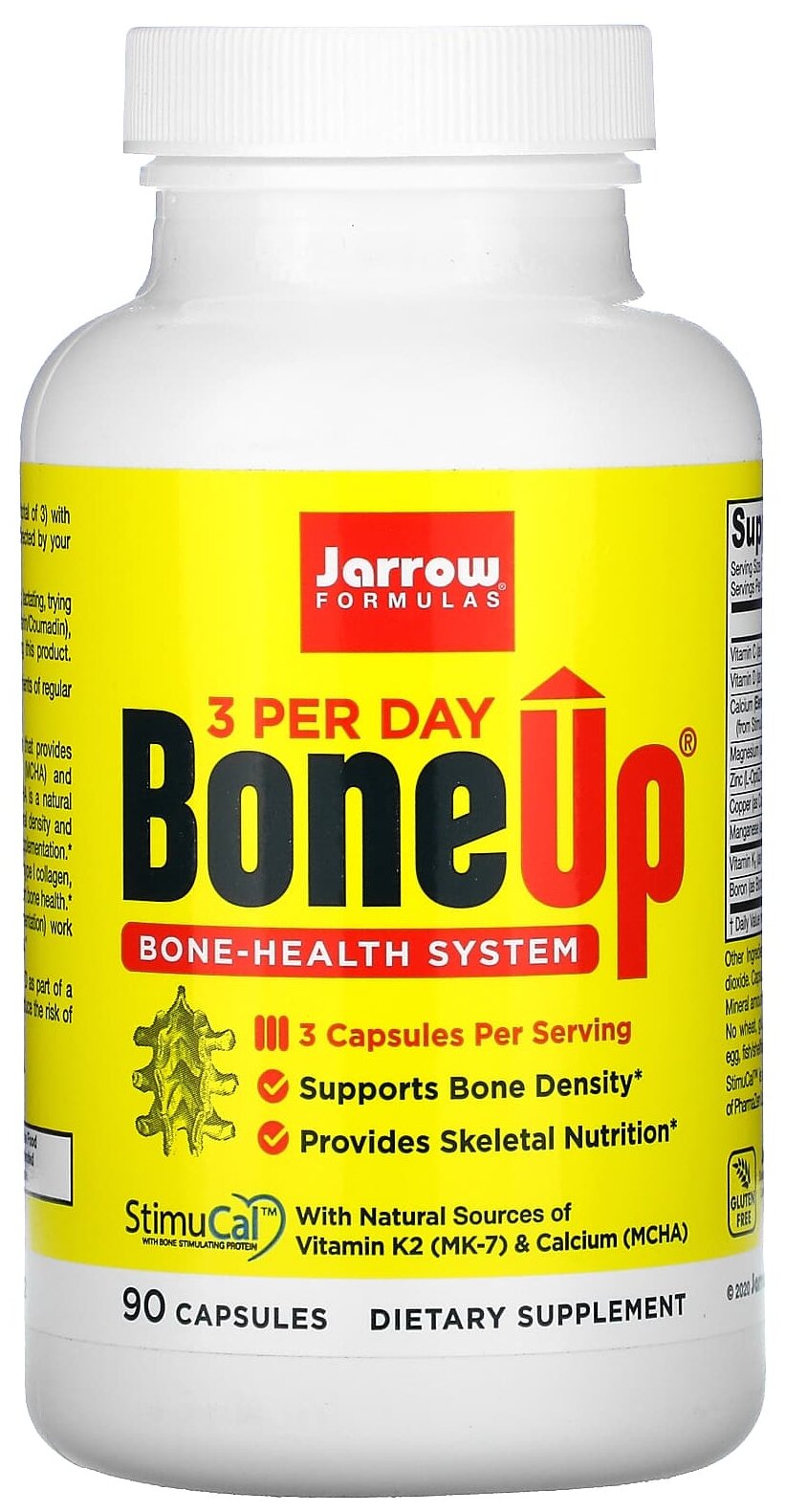 Jarrow Formulas BoneUp 3 per day, 180 caps /