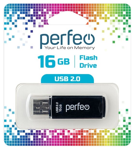 Perfeo USB флешка 16ГБ Perfeo PF-C06B016 Black