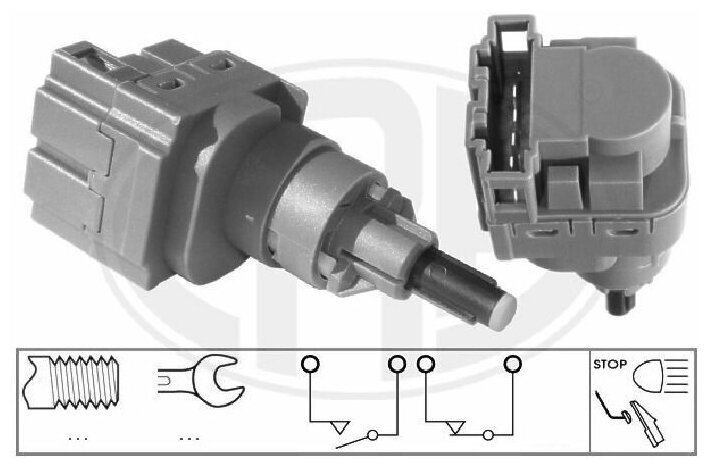 Датчик стоп-сигнала Audi Seat Skoda VW 1.0-3.2i и 1.9-2.5TDi 90>