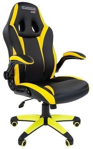 Игровое кресло Chairman Game 15 Black/Yellow (00-07028512) (00-07028512/00-07069668)
