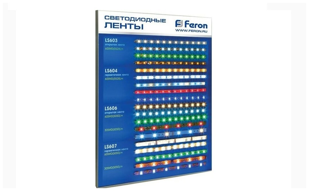 Лента светодиодная Feron LS604 60SMD(2835)/m 4.8W/m 12V IP65 5m красный - фотография № 9