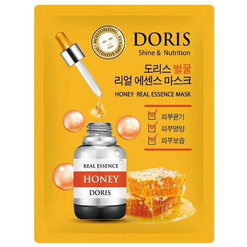 jigott doris real essence mask honey тканевые маски для лица с экстрактом мёда 25 мл 10 шт Jigott Doris Real Essence Mask Honey Тканевые маски для лица с экстрактом Мёда 25 мл 10 шт