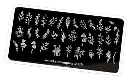 Swanky Stamping пластина 040 12 х 6 см black