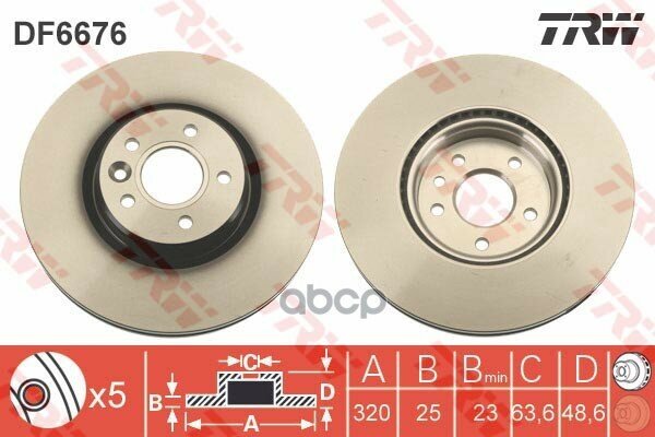 Тормозной Диск TRW арт. DF6676S
