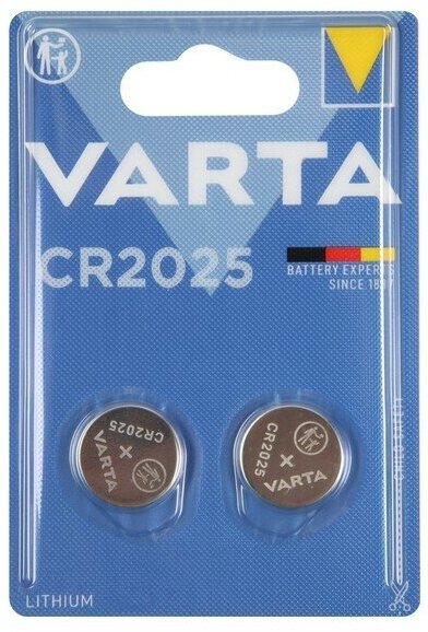 Батарейка литиевая Varta ELECTRONICS CR 2025 набор 2 шт