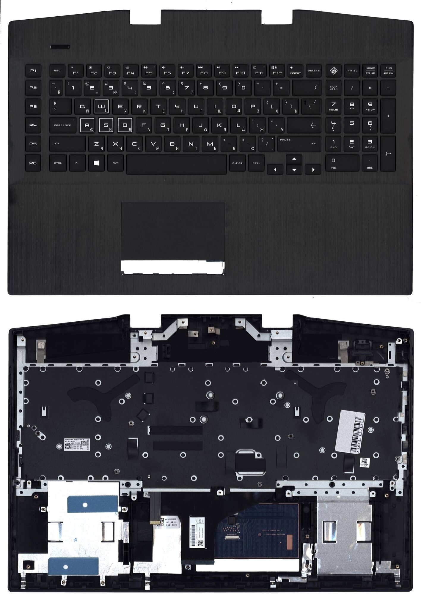 Клавиатура для ноутбука HP Omen 17-CB топкейс