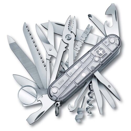фото Victorinox. нож перочинный "swiss champ", 91 мм, 33 функции, полупрозрачный серебристый