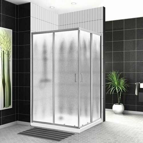 Душевой уголок Belbagno UNO-195-AH-2-100/80-CH-CR душевой уголок belbagno uno 195 p 1 90 ch cr стекло шиншилла профиль хром без поддона