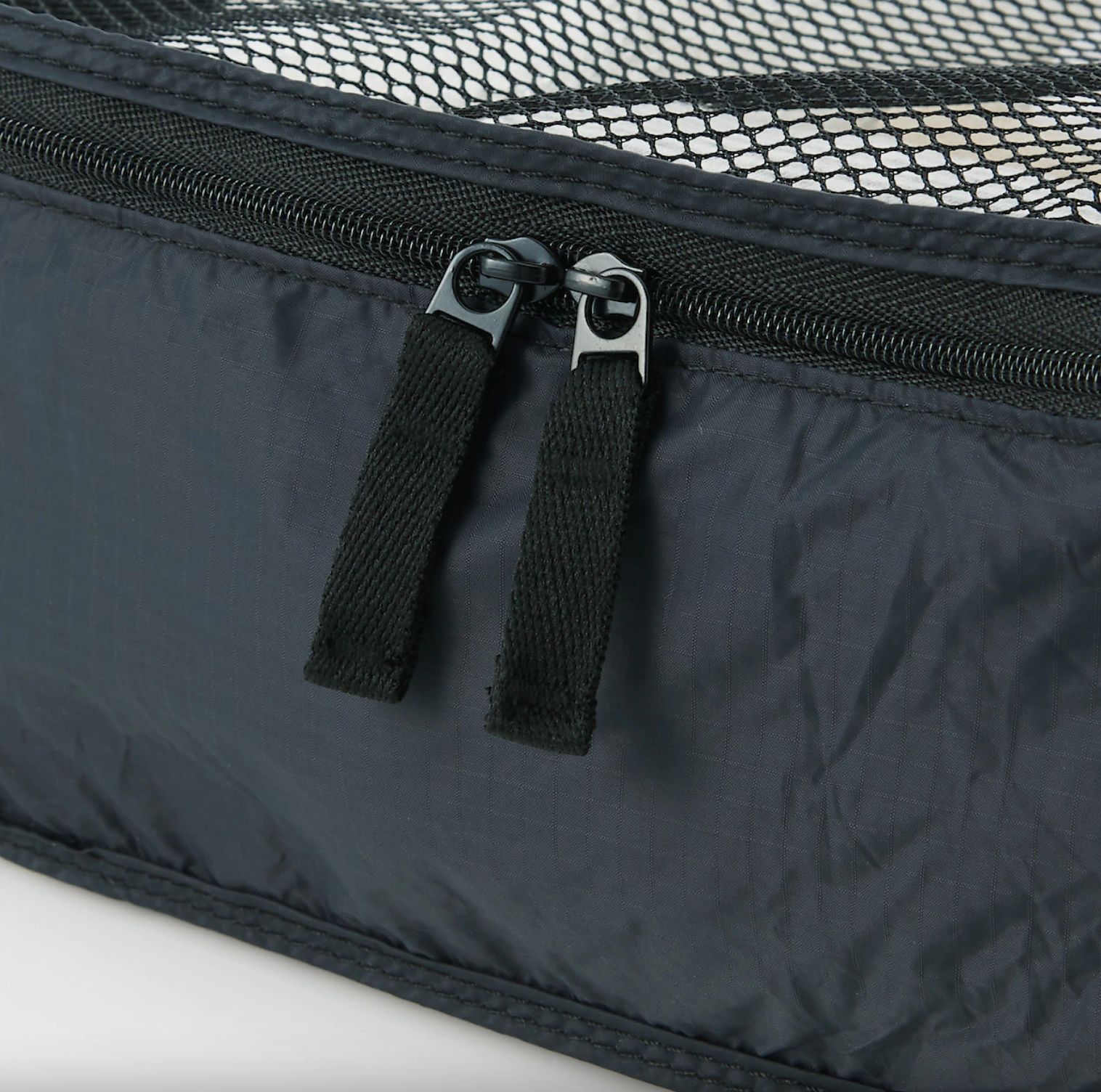 Складная сумка-органайзер MUJI для упаковки из нейлона (черная) - фотография № 3