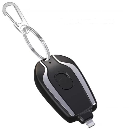 Брелок - Мини Power Bank для Андроид внешний аккумулятор с разъемом Type C черный 1500mAh 726₽