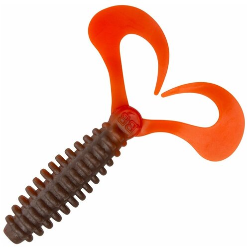 Приманка силиконовая для рыбалки Boroda Baits Phantom DT 135мм Коричневый перламутрЯрко-оранжевый 500₽