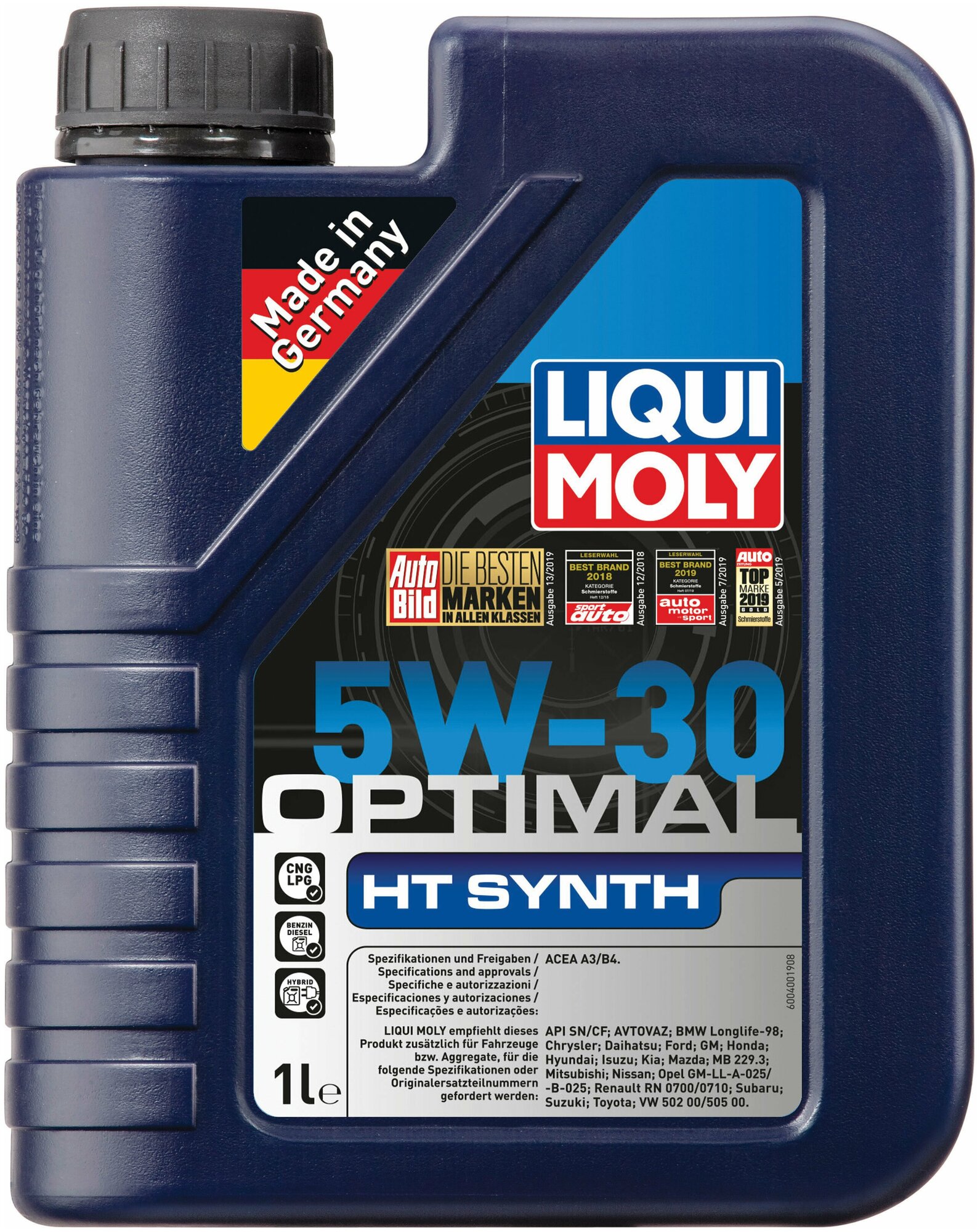 НС-синтетическое моторное масло Liqui Moly Optimal HT Synth 5W30 1л (39000)