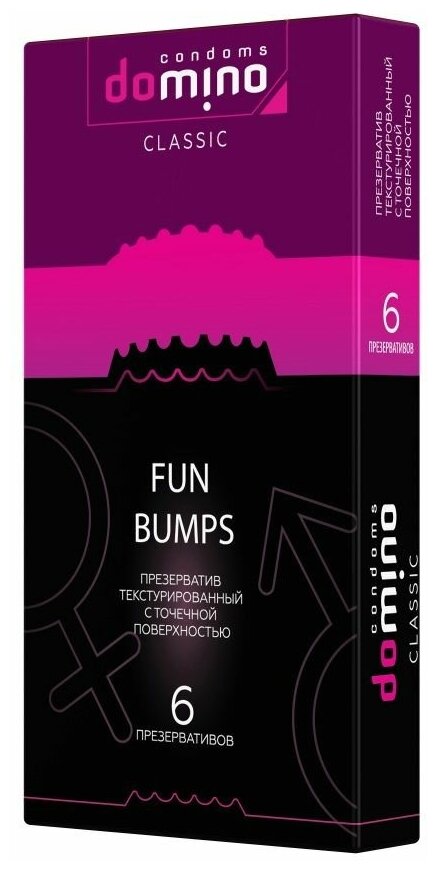 Текстурированные презервативы DOMINO Classic Fun Bumps - 6 шт.