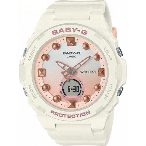 Наручные часы CASIO Baby-G Наручные часы Casio BGA-320-7A1ER, белый, розовый