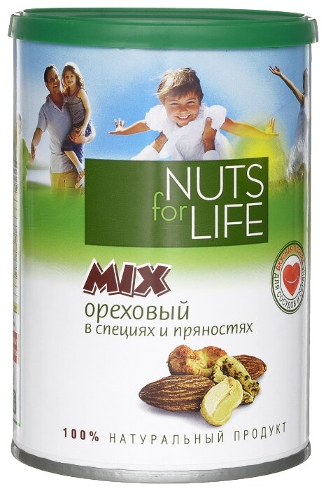 Смесь орехов Nuts for Life Микс ореховый в специях и пряностях 200 г