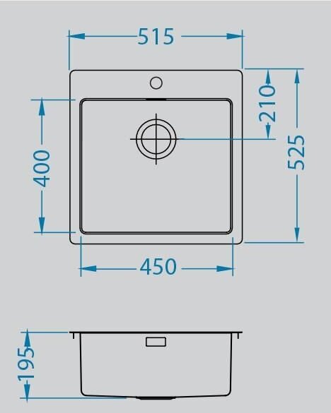 Кухонная мойка ALVEUS PURE 30 KMB-90 515X525 1X нерж.сталь - фотография № 15